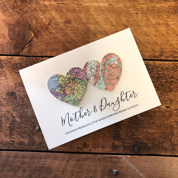 Personalised Map Hearts Mother's Day Card, 10 of 10