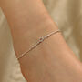 925 Silver This Slim Thread Thin Payal Anklet, thumbnail 2 of 11