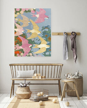 Swallow Birds Botanical Art Print, 3 of 4