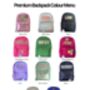 Personalised Nylon Backpack With Patch Letters And Motifs With Gold Outline, thumbnail 3 of 12