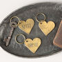 8th Anniversary Gift Bronze Heart Keyring, thumbnail 1 of 7