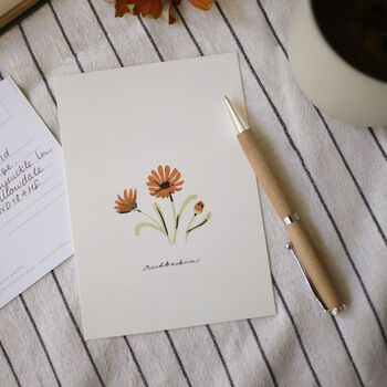 Set Of 12 Botanical Flower Postcard Note Cards, 6 of 8