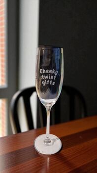 Personalised Champagne Flute Glass – Engraved Gift, 2 of 9