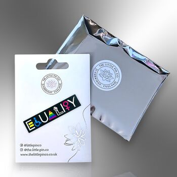 Equality Enamel Lapel Pin With Inclusive Symbols For Gender And Lgbtiqia+ Rights, 4 of 8