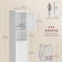 Tall Bathroom Tower With Laundry Hamper, thumbnail 2 of 6