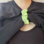 Breastfeeding Scrunchie Green And White Checked Cotton, thumbnail 1 of 5