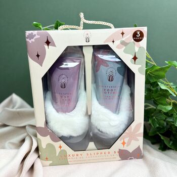 Luxury Slippers And Pedicure Pampering Gift Set, 2 of 2