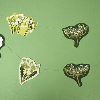 Spring Hedgerow Recycled Paper Garland, 2 of 5