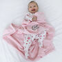 Personalised Pink Cellular Baby Blanket, thumbnail 5 of 12
