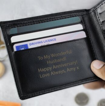 Personalised Tan Leather Wallet, 4 of 5