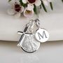 Personalised St. Christopher And Silver Cross Necklace, thumbnail 1 of 5