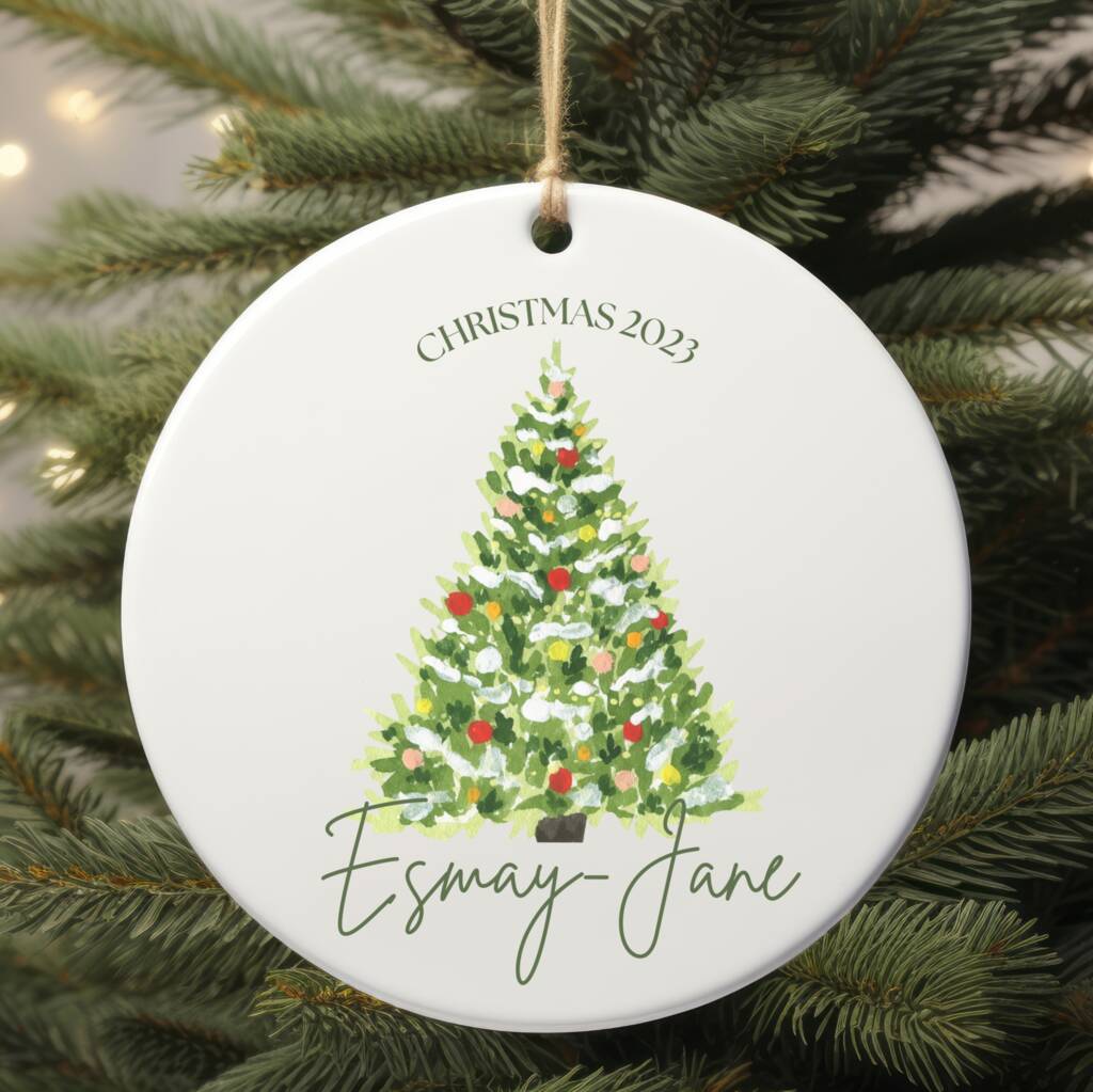 Personalised Christmas Tree Bauble By hooraydays