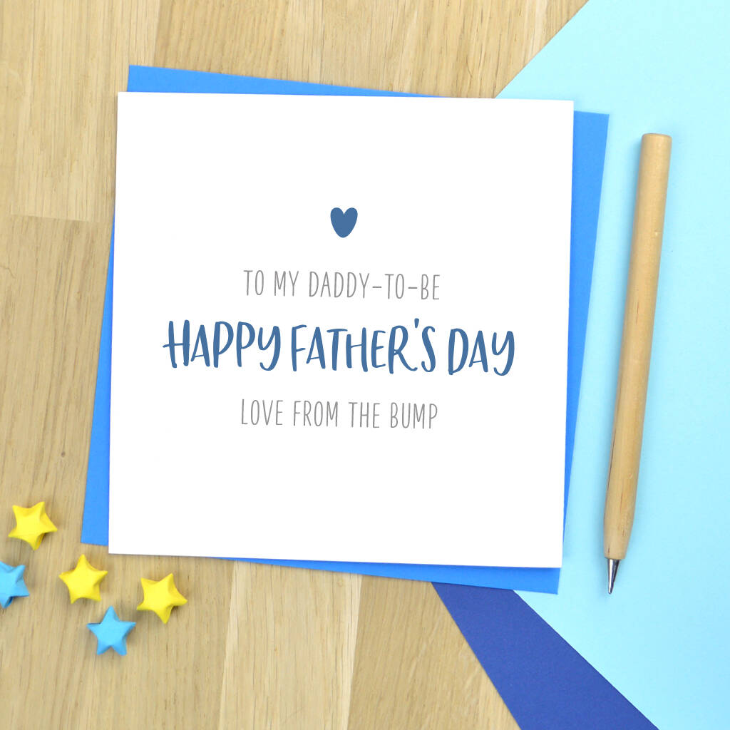 Father's Day Card For Daddy To Be By Pink and Turquoise