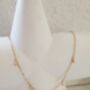 Dainty 14 K Gold Plated Beaded Drop Choker Necklace, thumbnail 2 of 7