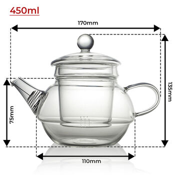 Una Teapot For One 450ml With Cup, 2 of 5