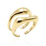 Indra Double Wave Ring Set | 18 K Gold Plated, thumbnail 3 of 9