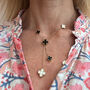 Double Sided Clover Necklace In Lariat Style, thumbnail 3 of 9
