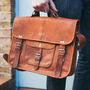Vintage Style Leather Satchel, thumbnail 2 of 12