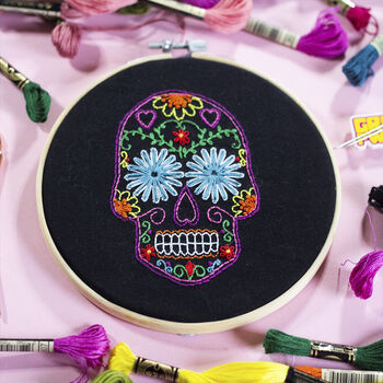 Sugar Skull Embroidery Kit, 3 of 5