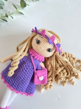 Stunning Handmade Doll With Curly Hair, 9 of 11