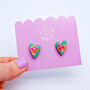 Riso Heart Studs, thumbnail 1 of 6