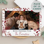 Family Christmas Cards Pack Of 10 Photo Personalised, thumbnail 1 of 6