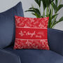 Personalised Red Holly Christmas Cushion, thumbnail 1 of 7