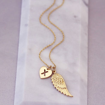 Personalised Angel Wing Necklace, 3 of 4
