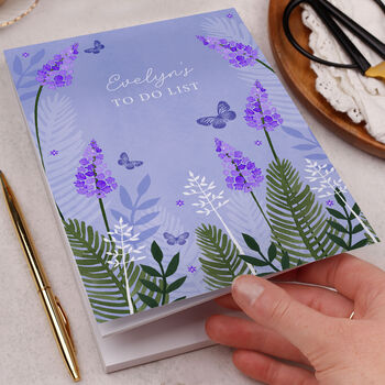 Personalised Notebook Lilac Lavender Floral Design, 2 of 4