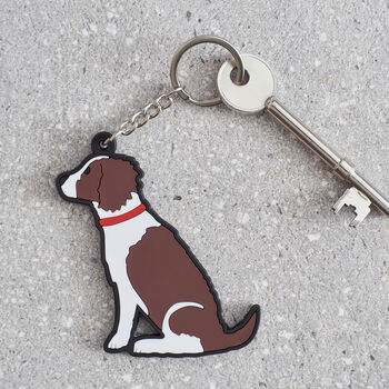 Springer Spaniel Key Ring Personalisation Available, 5 of 8
