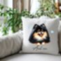 Personalised Black And Tan Pomeranian Hearts Cushion Cover Gift, thumbnail 1 of 2