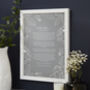 Personalised Grey And White Floral Poem Print, thumbnail 7 of 9