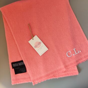Personalised Unisex Pure Cashmere Woven Scarf, 5 of 12