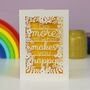 Do More Of What Makes You Happy Papercut Card, thumbnail 1 of 2