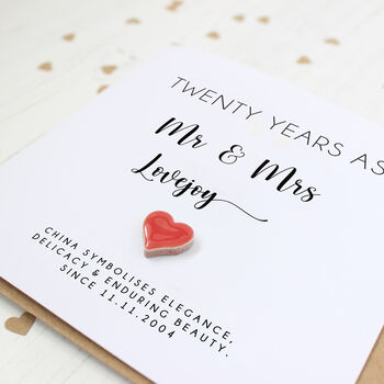 Personalised 20th Wedding Anniversary Card, 2 of 3