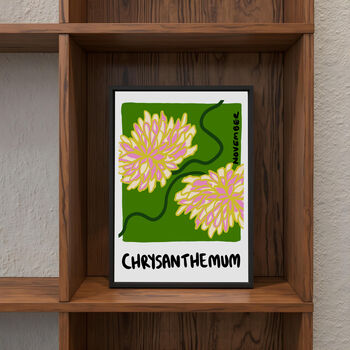 November Chrysanthemum Birth Flower Print, 2 of 4