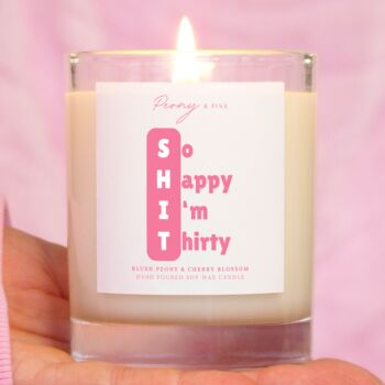 So Happy I'm Thirty Candle | 30th Birthday Gift, 7 of 7