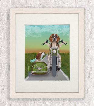 Beagle Chopper, Motorbike Art Print, Framed Or Unframed, 4 of 6