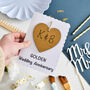 Personalised Golden 50th Wedding Anniversary Heart Card, thumbnail 1 of 4