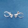 Reindeer Silver Cz Stud Earrings, 925 Sterling Silver Studs, Christmas Earrings, thumbnail 6 of 7
