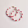 Candy Cane Twist Hoop Christmas Earrings, thumbnail 1 of 4