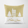 Personalised Christmas Cushion Gold House, thumbnail 3 of 6
