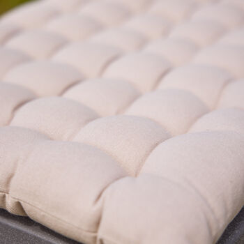 Grey Quilted Garden Bench Pad, 3 of 4
