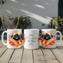 Personalised Dog Mug Pekingese In An Autumn Wreath, thumbnail 2 of 2