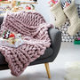 Welcombe Giant Hand Knitted Throw, thumbnail 5 of 8