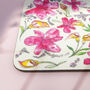 Melamine And Cork Flower Coasters, thumbnail 3 of 6