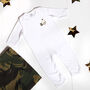 Personalised White Footless Baby Grow, thumbnail 1 of 2