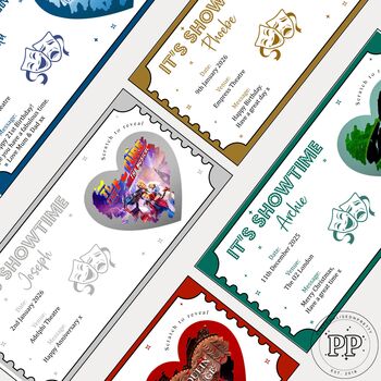 Personalised Theatre Ticket, Theatre Scratch Reveal Card, 10 of 10