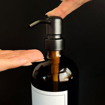 Hand Sanitiser Amber Glass Dispenser, 4 of 7