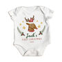 Personalised Baby’s First Christmas Gift Reindeer Bodysuit, thumbnail 5 of 6